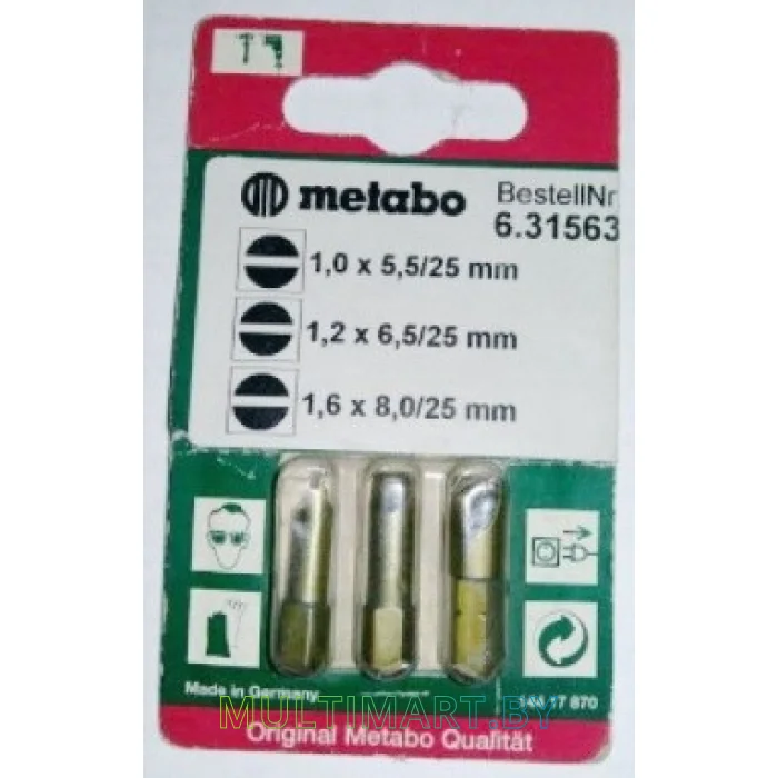 Набор бит Metabo 631563000 (3 шт)